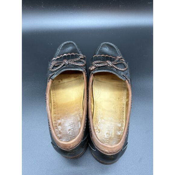 VTG Allen Edmonds Men Black Brown Leather Woodstock Loafers Sz 11 E Quiet Luxury main image 5